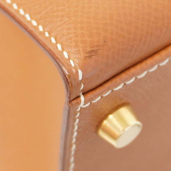 Hermes handbag Kelly 28 Cushvel gold C stamp ladies - Picture 6 of 16